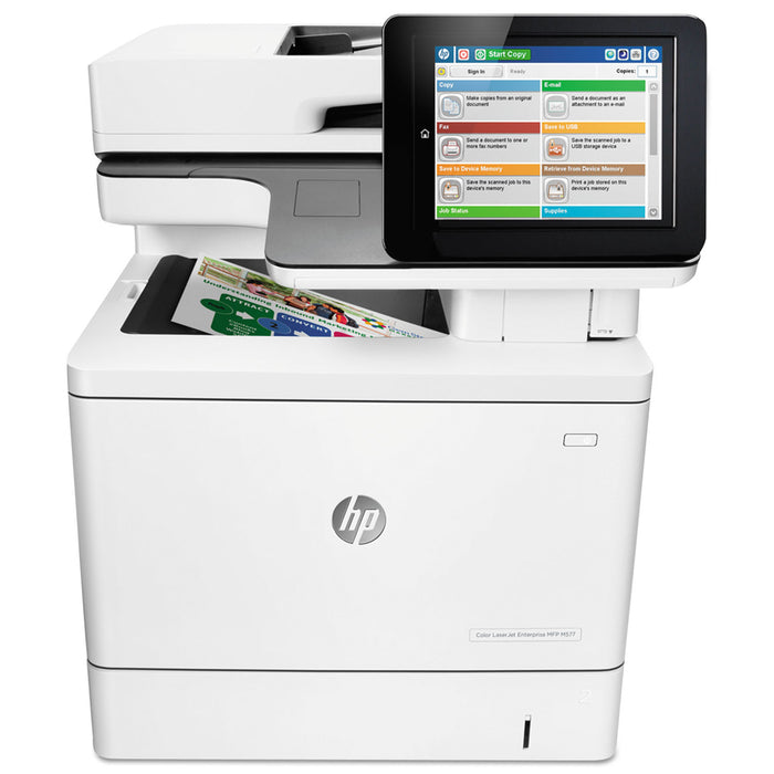 Color LaserJet Enterprise Flow MFP M577c Wireless Printer, Copy/Fax/Print/Scan