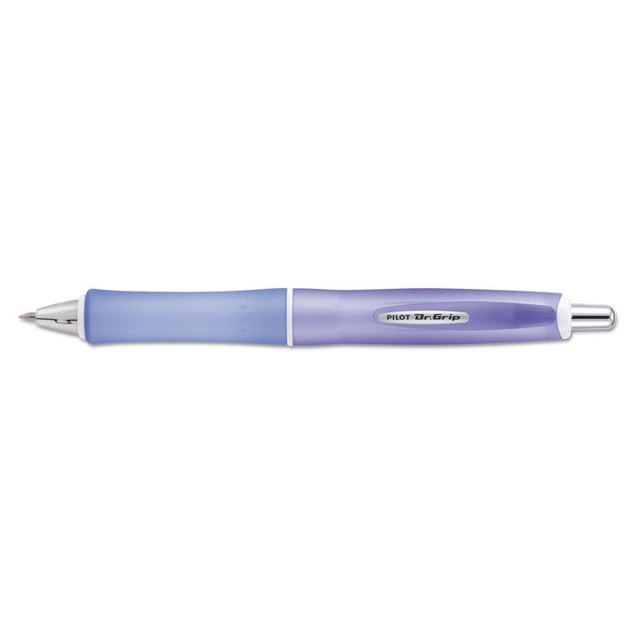 Dr. Grip Frosted Retractable Ballpoint Pen, 1mm, Black Ink, Purple Barrel