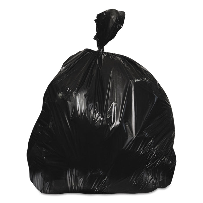 High-Density Waste Can Liners, 60 gal, 17 microns, 38" x 60", Black, 200/Carton