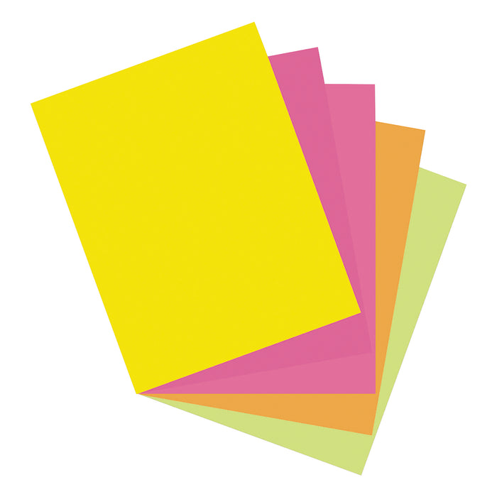 Array Card Stock, 65lb, 8.5 x 11, Assorted Hyper Colors, 50/Pack