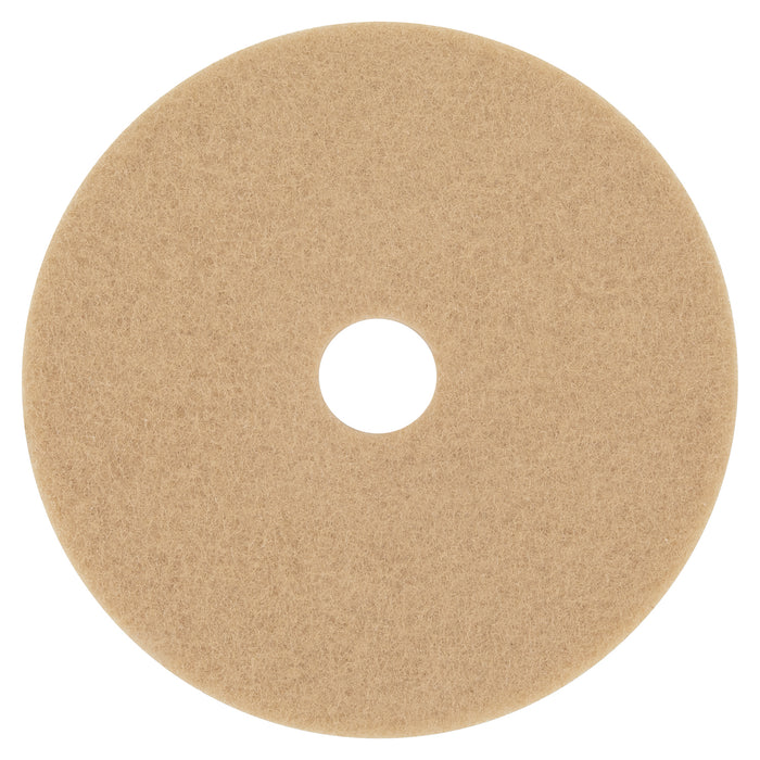 Ultra High-Speed Floor Burnishing Pads 3400, 21" Diameter, Tan, 5/Carton