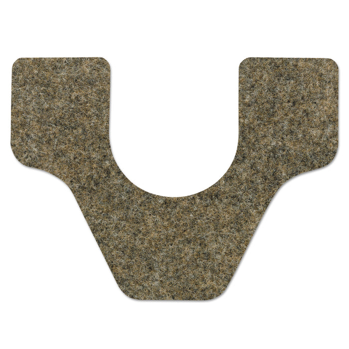 Antimicrobial Floor Mat, Commode, 27 x 25, Brown, 28/Carton