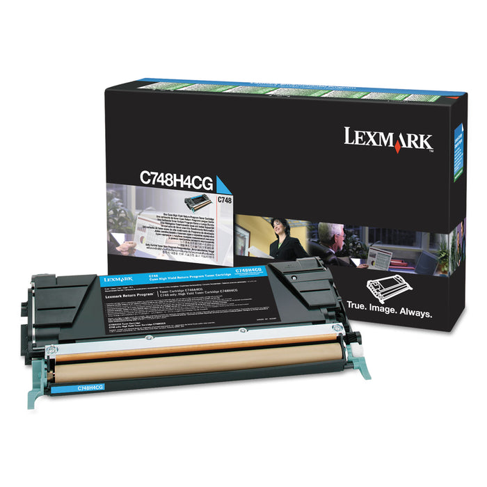 C748H1CG Return Program High-Yield Toner, 10000 Page-Yield, Cyan, TAA Compliant