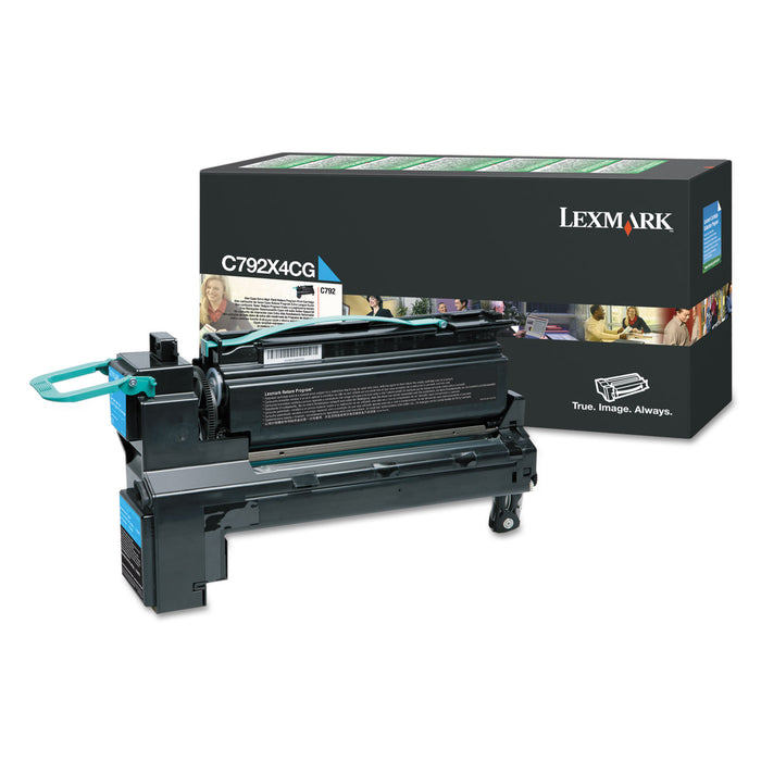 C792X4CG (C792) Return Program Extra High-Yield Toner, Cyan