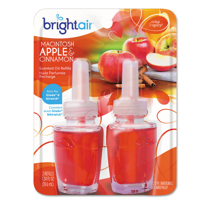 Electric Scented Oil Air Freshener Refill, Macintosh Apple and Cinnamon, 2/Pack
