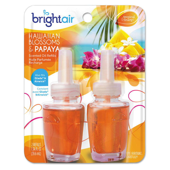 Electric Scented Oil Air Freshener Refill, Hawaiian Blossoms and Papaya, 2/Pack