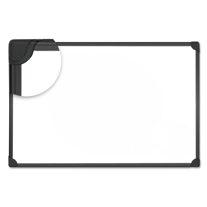 Design Series Magnetic Steel Dry Erase Board, 24 x 18, White, Black Frame