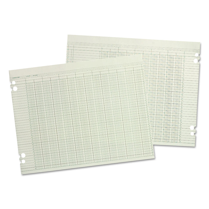 Accounting Sheets, 10 Column, 9-1/4 x 11-7/8, 100 Loose Sheets/Pack, Green