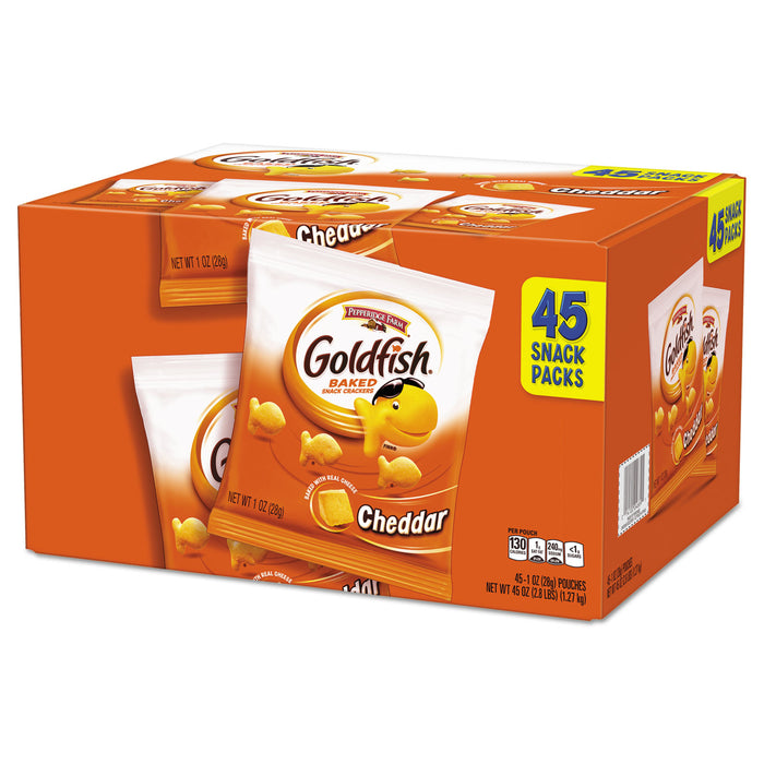 Goldfish Crackers, Cheddar, 1 oz Bag, 45/Carton