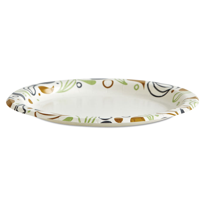 Deerfield Printed Paper Plates, 6" Dia,Coated/Soak Proof,50 Plates/Pk, 20 Pks/Ct