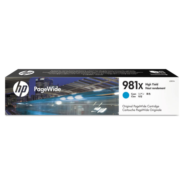 HP 981X, (L0R09A) High Yield Cyan Original PageWide Cartridge