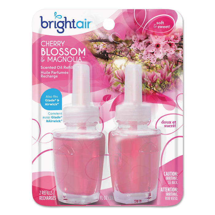 Electric Scented Oil Air Freshener Refill, Cherry Blossom/Magnolia, 0.67 oz Jar, 2/Pack, 6 Packs/Carton