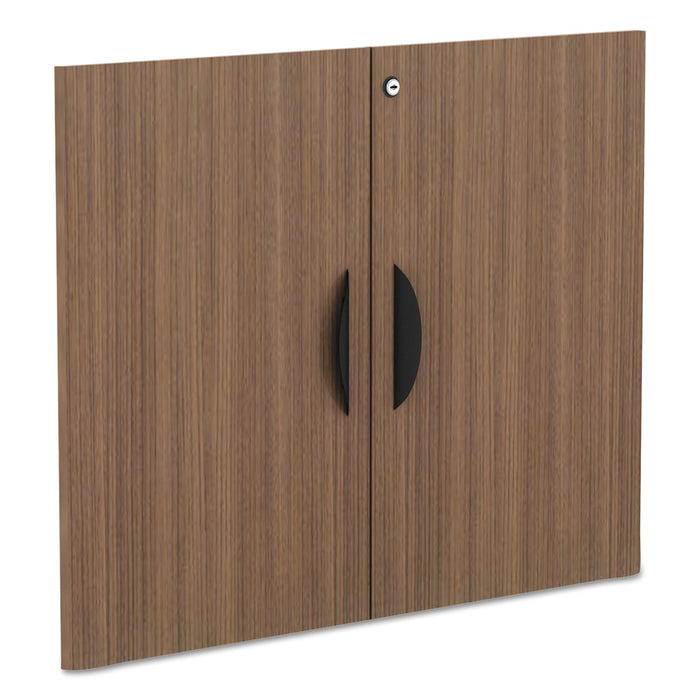 Alera Valencia Series Cabinet Door Kit For All Bookcases, 15.63w x 0.75d x 25.25h, Modern Walnut