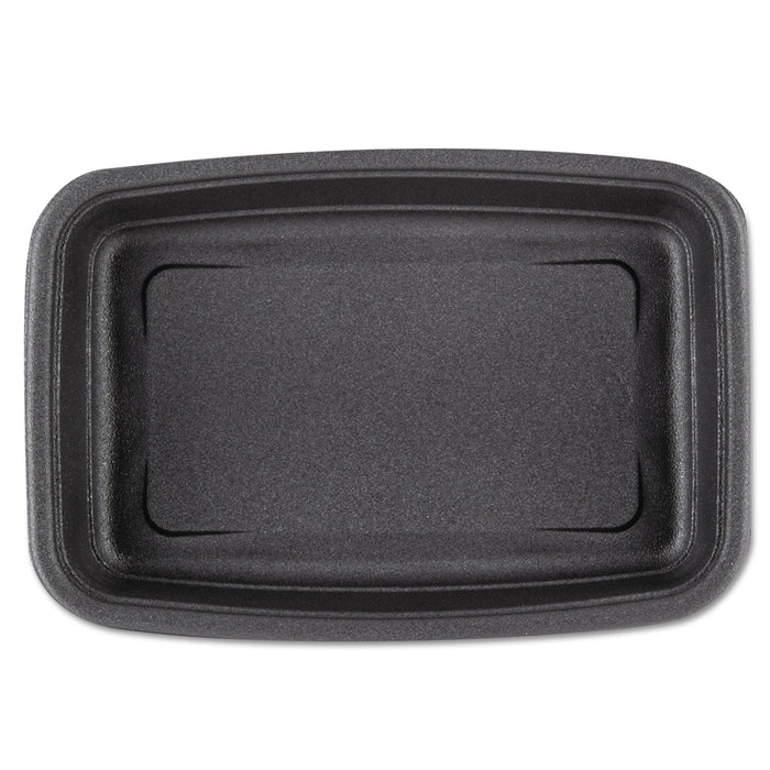 Microwave-Safe Containers 24oz Plastic Black, 8-3/4x6-1/8x1-1/2, 75/BG 4 BG/CT