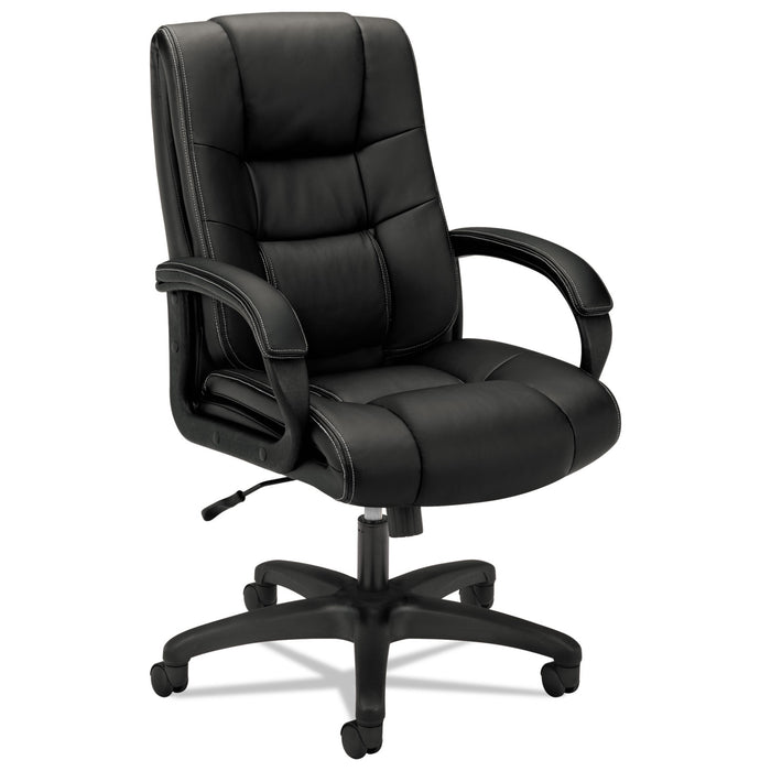 HVL131 Executive High-Back Chair, Supports up to 250 lbs., Black Seat/Black Back, Black Base