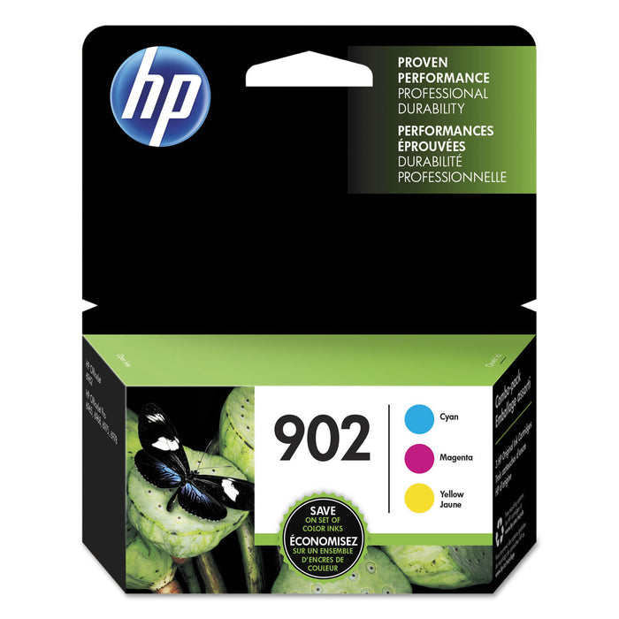 HP 902, (T0A38AN) 3-pack Cyan/Magenta/Yellow Original Ink Cartridges