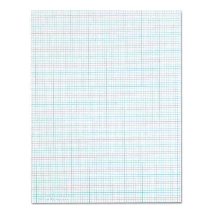Cross Section Pads, 10 sq/in Quadrille Rule, 8.5 x 11, White, 50 Sheets