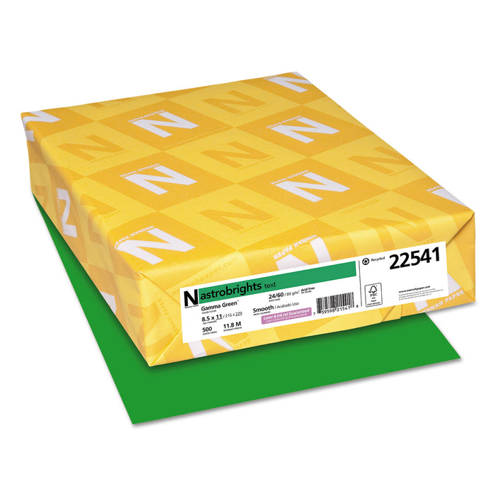 Color Paper, 24 lb, 8.5 x 11, Gamma Green, 500/Ream