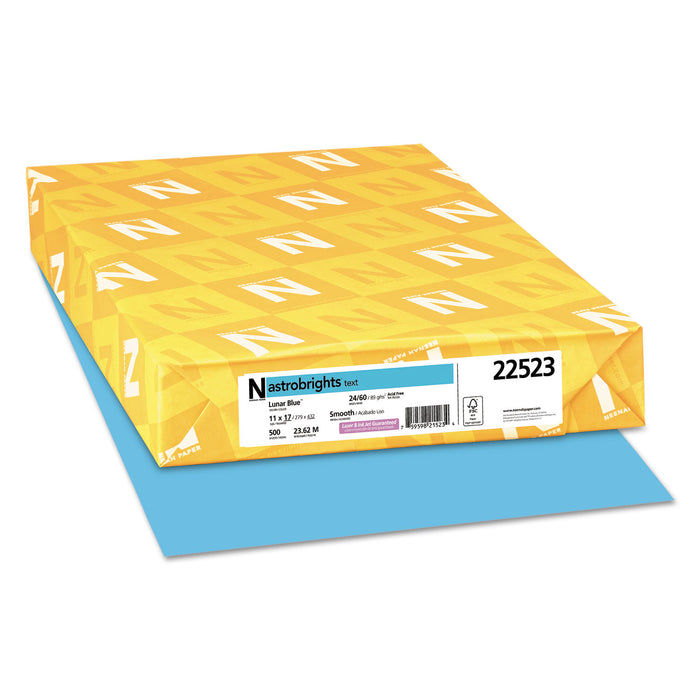 Color Paper, 24 lb, 11 x 17, Lunar Blue, 500/Ream