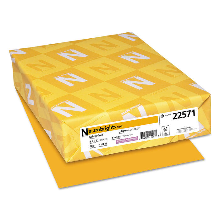 Color Paper, 24 lb, 8.5 x 11, Galaxy Gold, 500/Ream