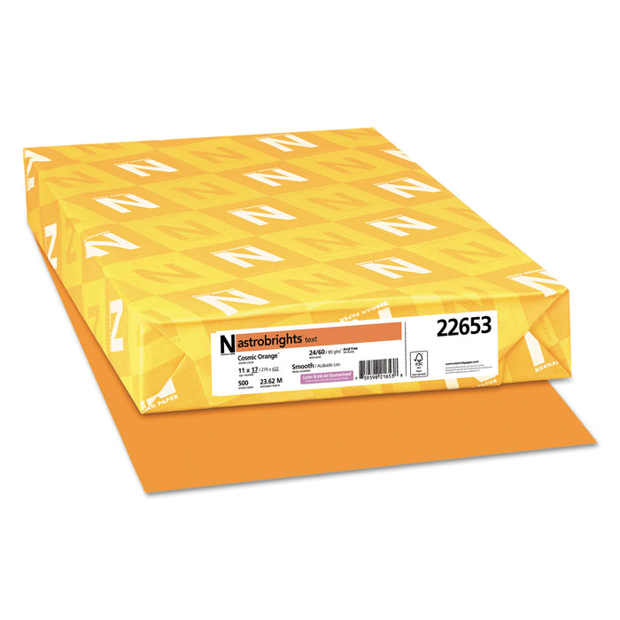 Color Paper, 24 lb, 11 x 17, Cosmic Orange, 500/Ream