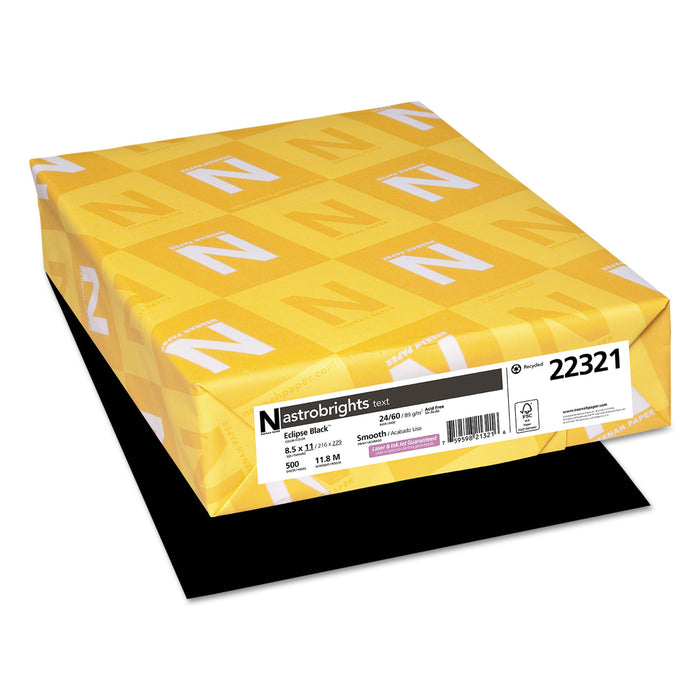 Color Paper, 24 lb, 8.5 x 11, Eclipse Black, 500/Ream
