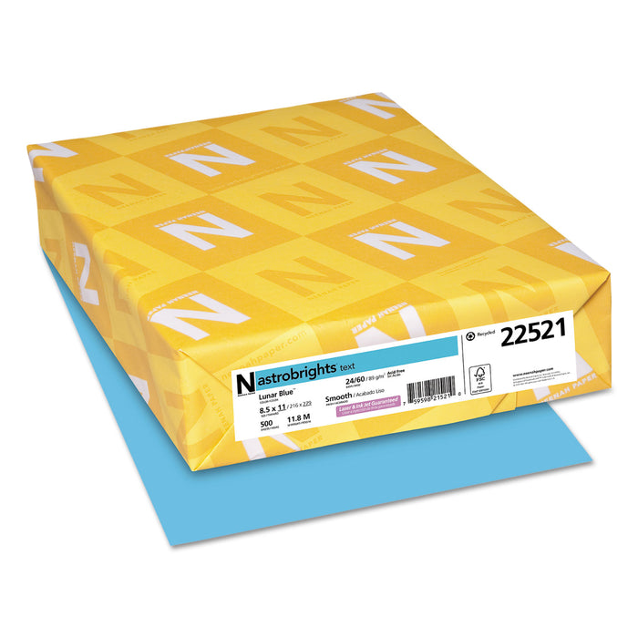 Color Paper, 24 lb, 8.5 x 11, Lunar Blue, 500/Ream
