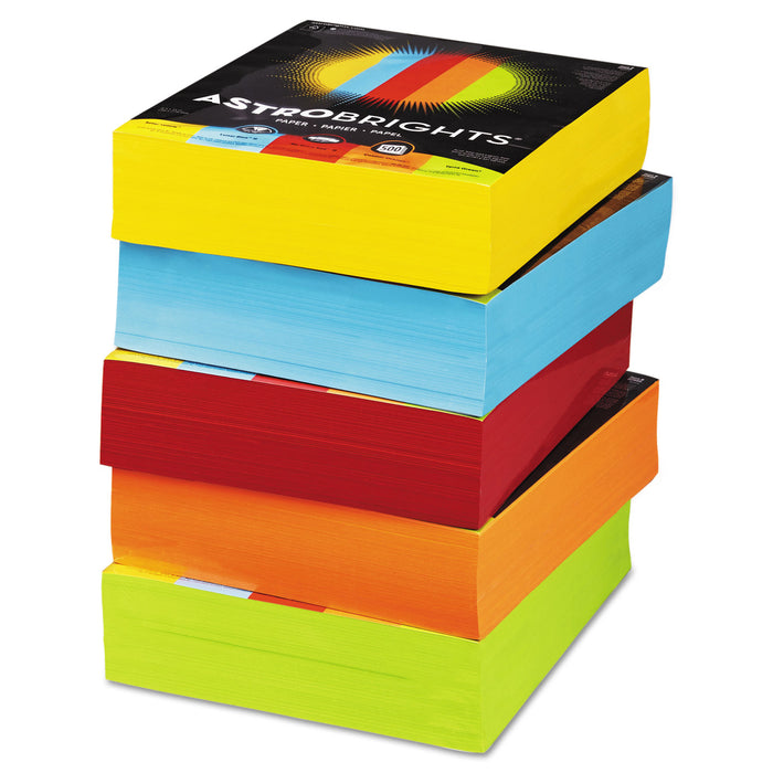 Color Paper - Five-Color Mixed Carton, 24lb, 8.5 x 11, Assorted, 500 Sheets/Ream, 5 Reams/Carton