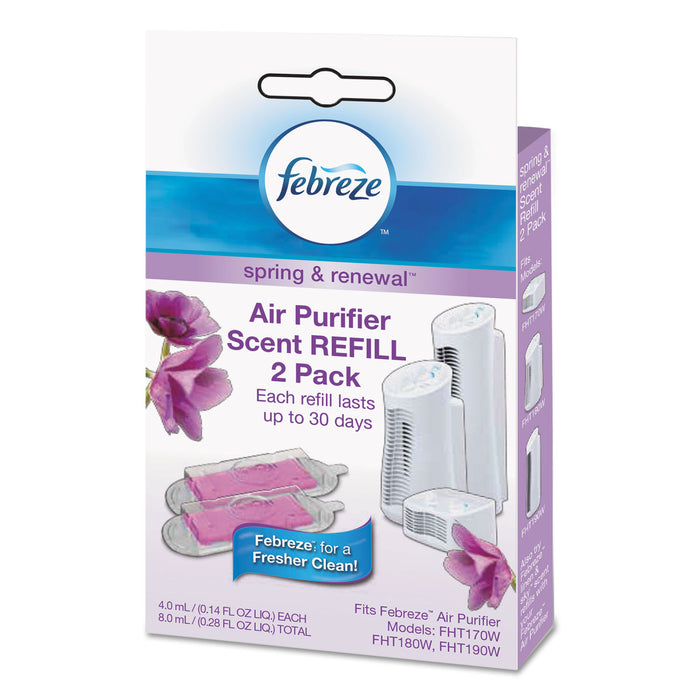 Air Purifier Refill, Spring Scent, 3 1/4 x 3/4" x 5 1/2", 2/each