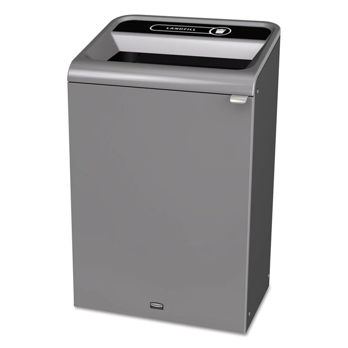 Configure Indoor Recycling Waste Receptacle, 33 gal, Gray, Landfill