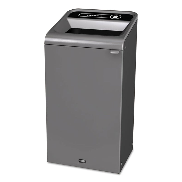 Configure Indoor Recycling Waste Receptacle, 23 gal, Gray, Landfill