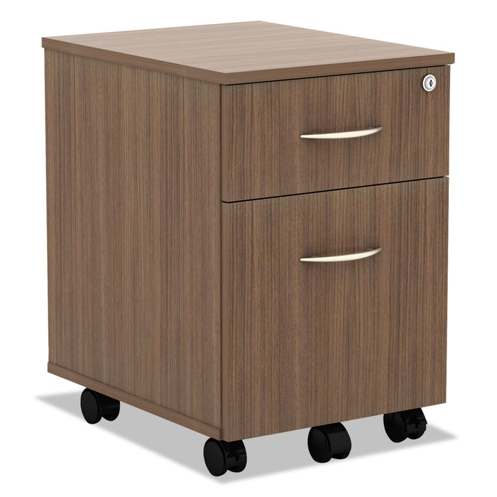 Alera Valencia Series Mobile Box/File Pedestal, 15.88w x 19.13d x 22.88h, Walnut