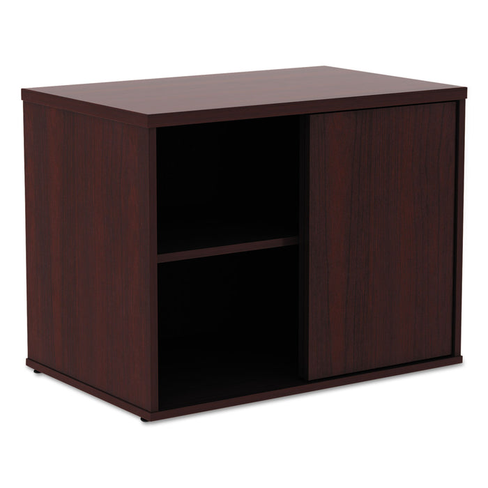 Alera Open Office Low Storage Cab Cred, 29 1/2w x 19 1/8d x 22 7/8h, Mahogany