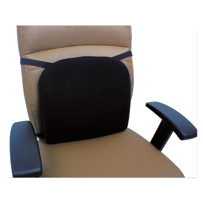 Cooling Gel Memory Foam Backrest, 14.13 x 14.13 x 2.75, Black