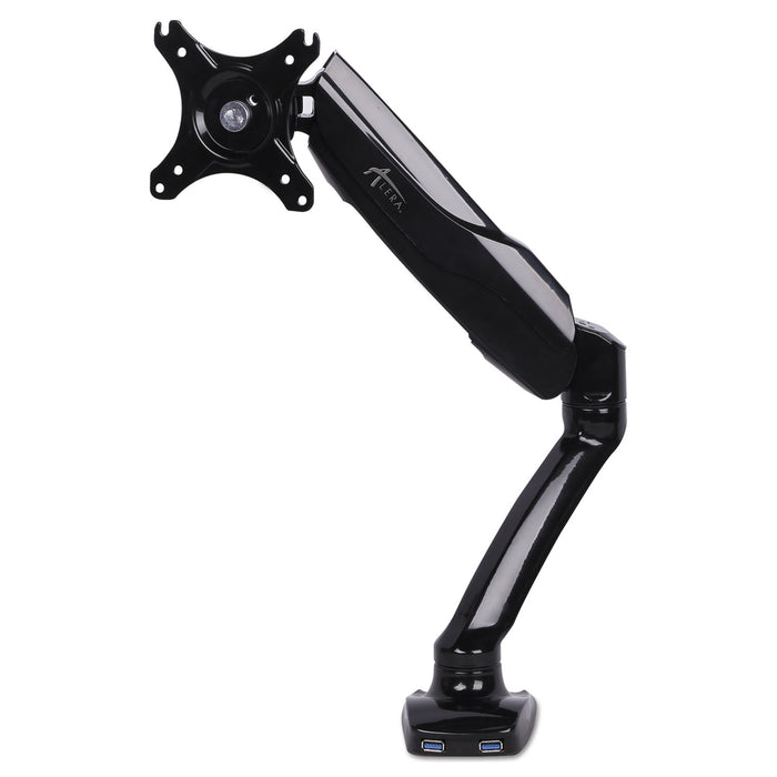 AdaptivErgo Heavy-Duty Articulating Single Monitor Arm with USB, 27", Black