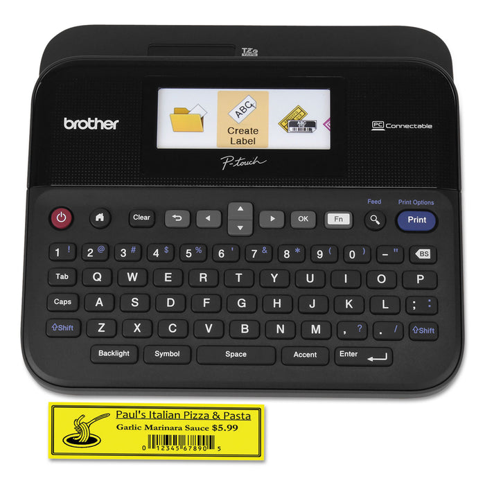 PTD600 PC-Connectable Label Maker with Color Display