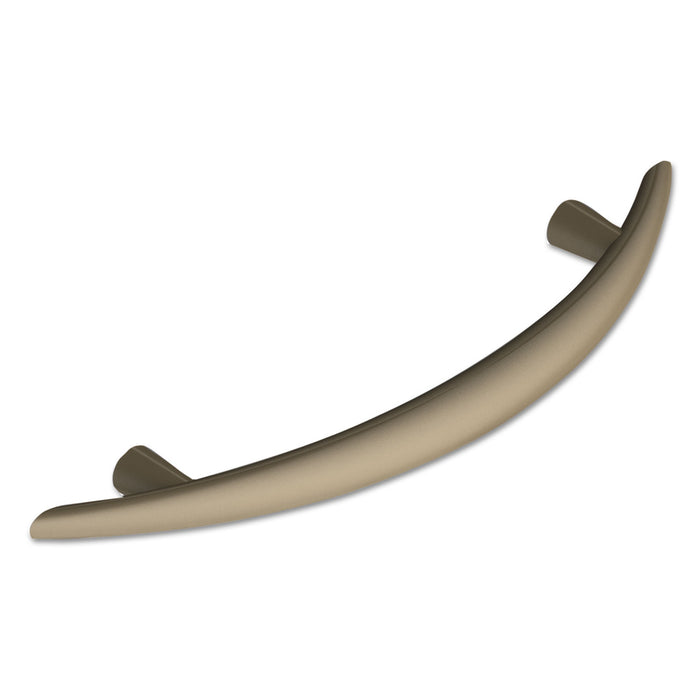 Alera Valencia Series Optional Drawer Pulls, Curve, 6w x 1d x 0.38h, Silver Metal, 2/Set