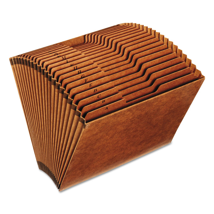 Heavy-Duty Expanding File, 21 Sections, 1/3-Cut Tab, Letter Size, Redrope