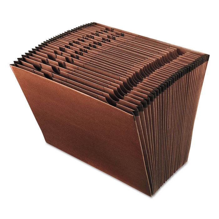 Earthwise by Pendaflex 100% Recycled Indexed Expanding File, 31 Sections, Letter Size, Red Fiber
