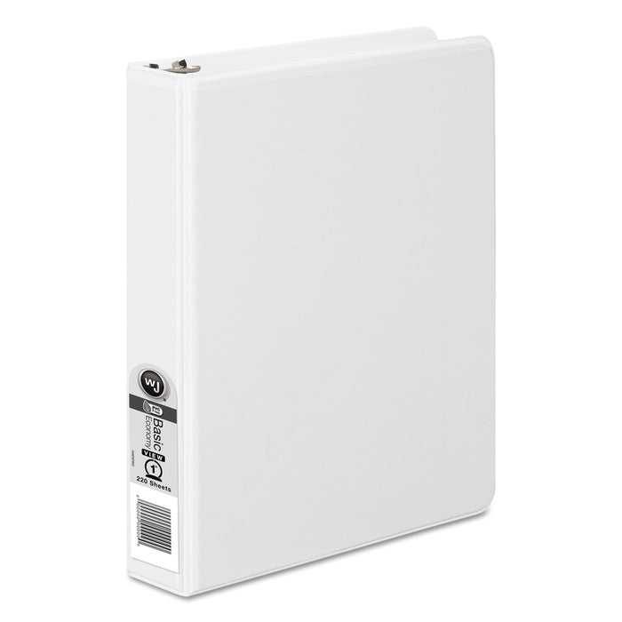 362 Basic Round Ring View Binder, 3 Rings, 1" Capacity, 8.5 x 5.5, White