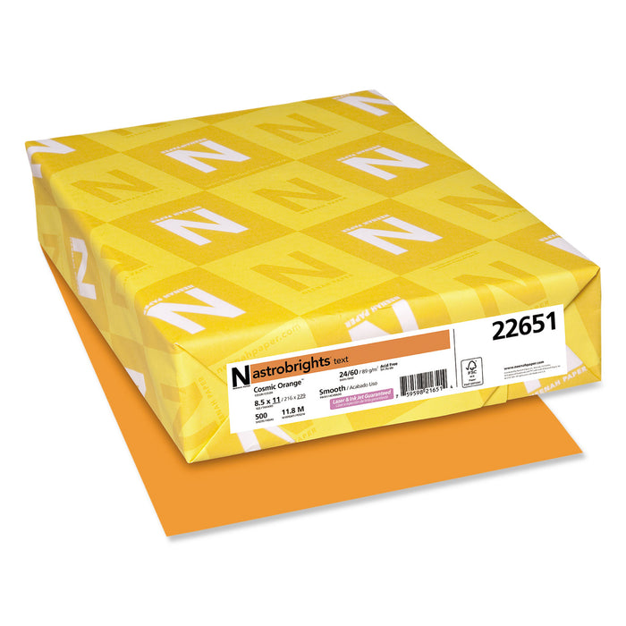 Color Paper, 24 lb, 8.5 x 11, Cosmic Orange, 500/Ream