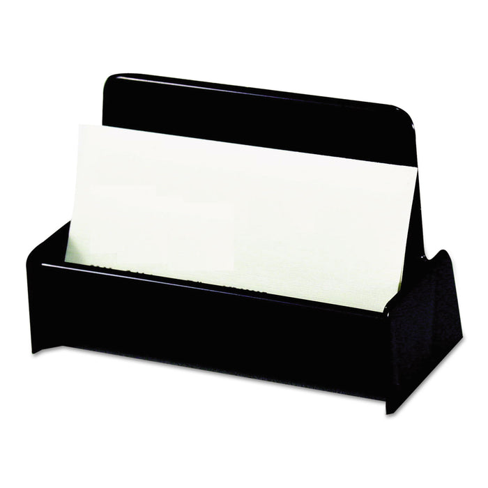 Business Card Holder, Capacity 50 3 1/2 x 2 Cards, Black