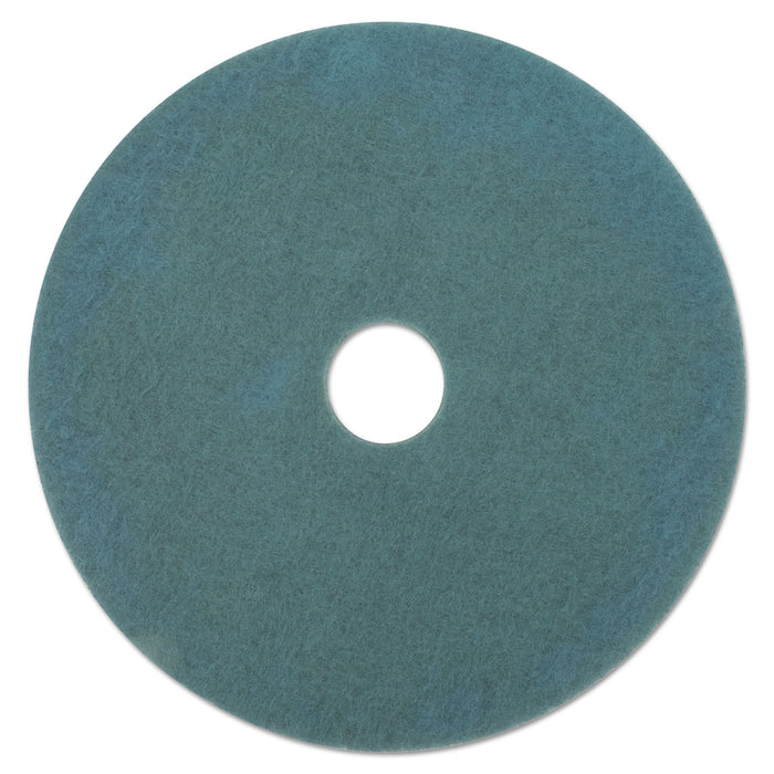 Ultra High-Speed Floor Burnishing Pads 3100, 27" Diameter, Aqua, 5/Carton