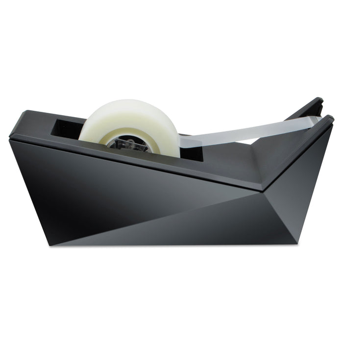 Facet Design One-Handed Dispenser, with 3/4 x 350 Tape Roll, 1" Core, Black