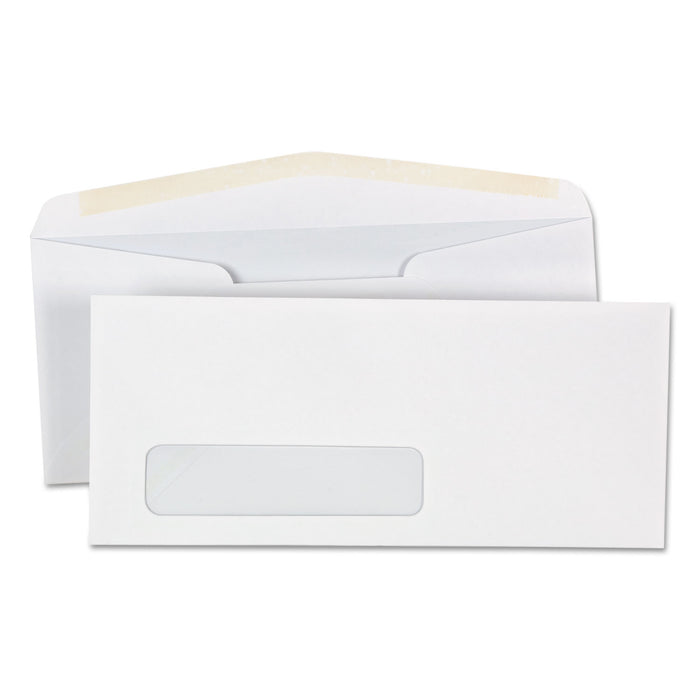 Business Envelope, #10, Commercial Flap, Gummed Closure, 4.13 x 9.5, White, 500/Box