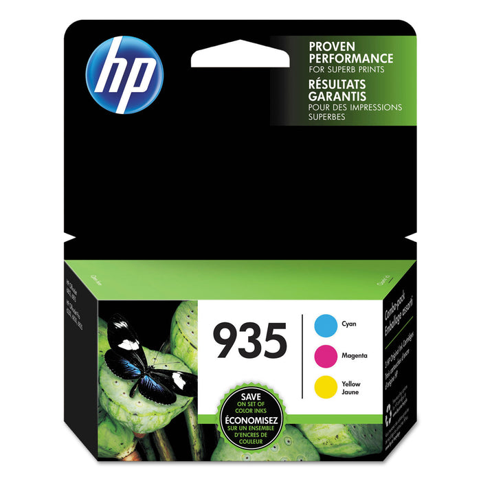 HP 935, (N9H65FN) 3-pack Cyan/Magenta/Yellow Original Ink Cartridges