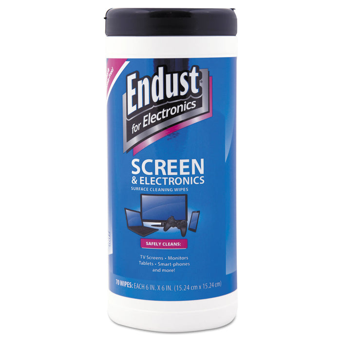 Antistatic Cleaning Wipes, Premoistened, 70/Canister