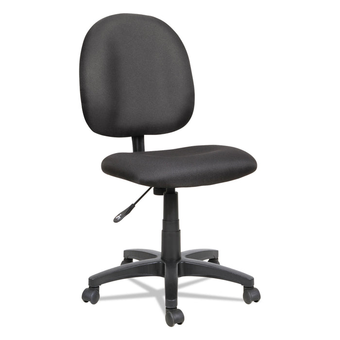 Alera Essentia Series Swivel Task Chair, Supports up to 275 lbs, Black Seat/Black Back, Black Base