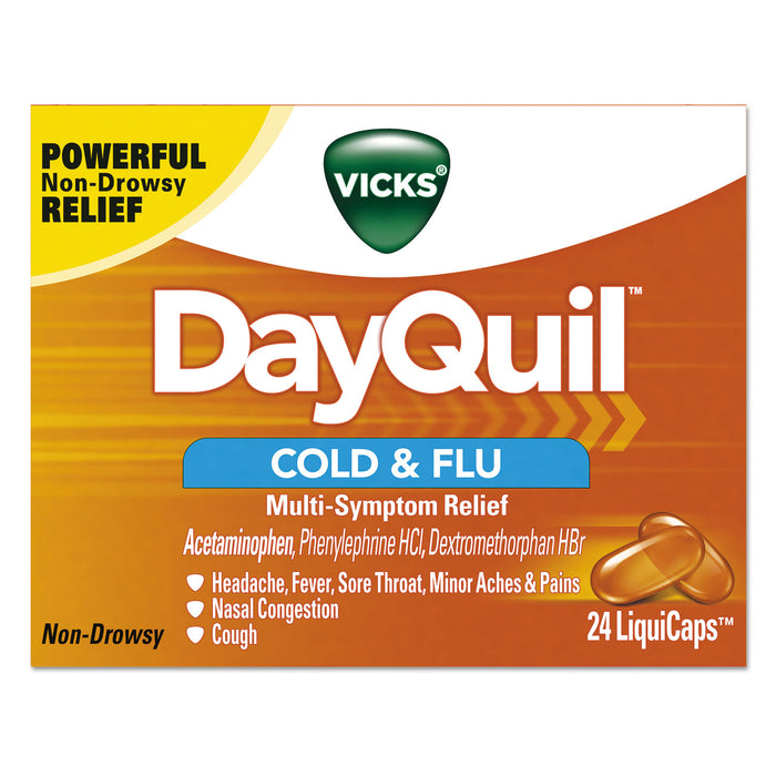 DayQuil Cold & Flu LiquiCaps, 24/Box, 24 Box/Carton