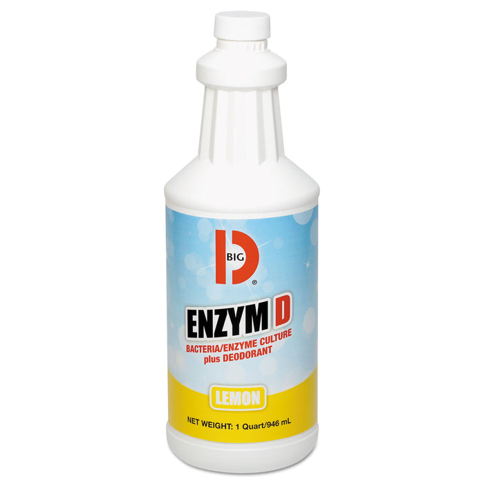 Enzym D Digester Liquid Deodorant, Lemon, 32oz, 12/Carton